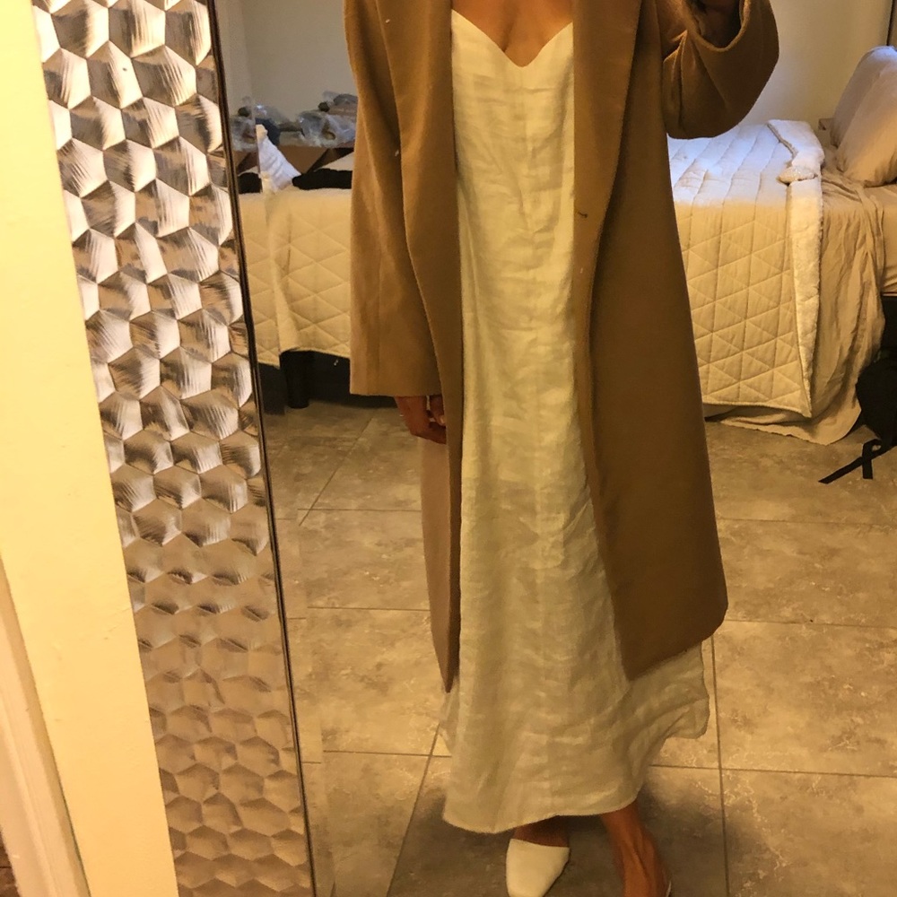 Reformation linen cream dress Gisele small